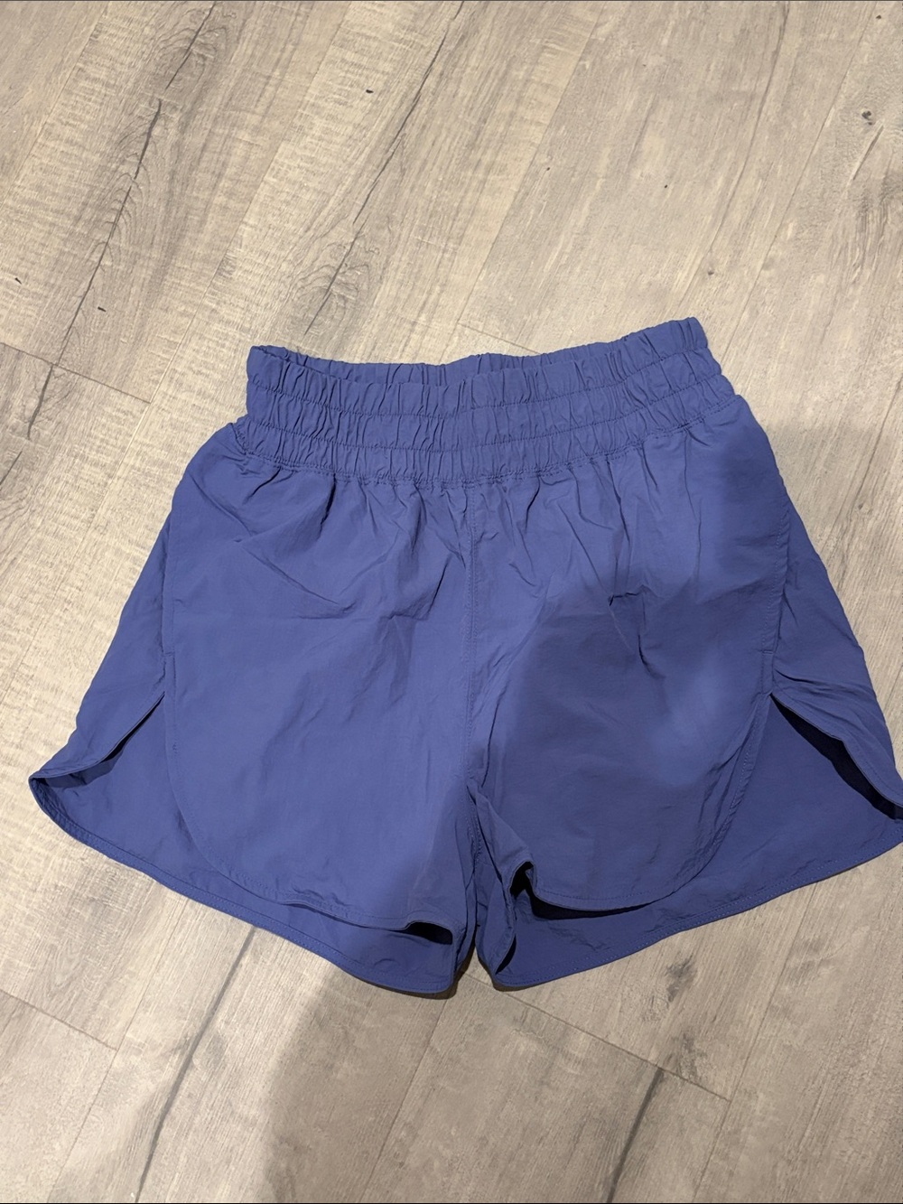 Zenana Outfitters violet Purple Elastic-Waist Athletic Shorts size large